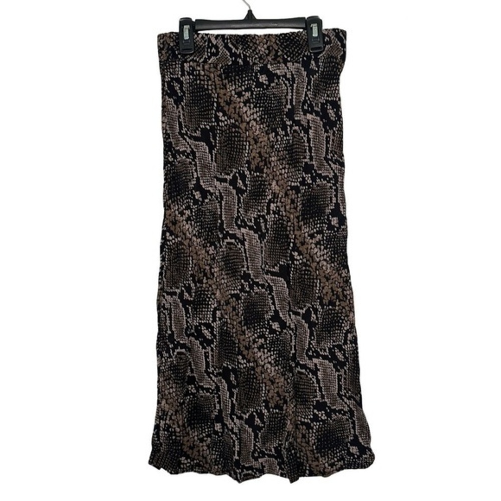 Zara Snakeskin Print Skirt Midi Flowy Animal Snake Size‎ Small